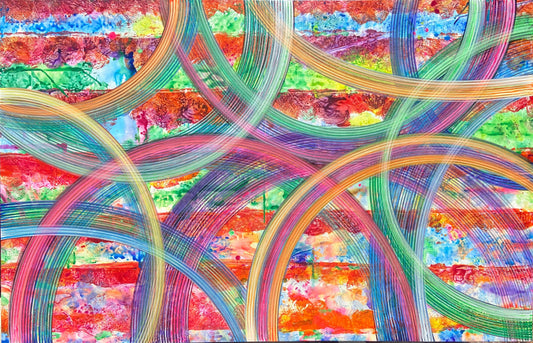 [2023.5.17] linen,acrylic,calligraphy brush,200X129CM