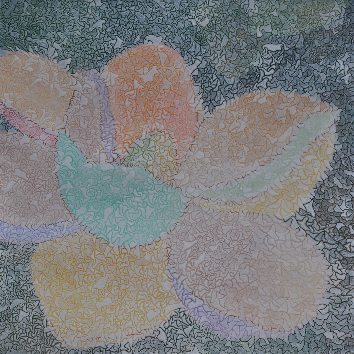 [Magnolia flower] 2023 Acrylic on Linen,100x100cm